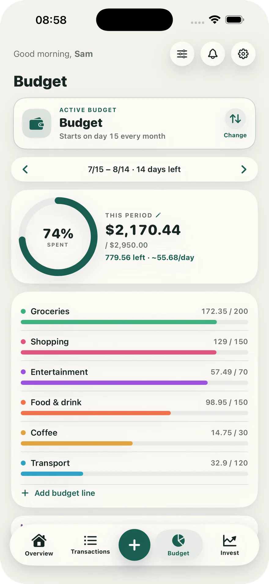 Vén Wallet app screenshot
