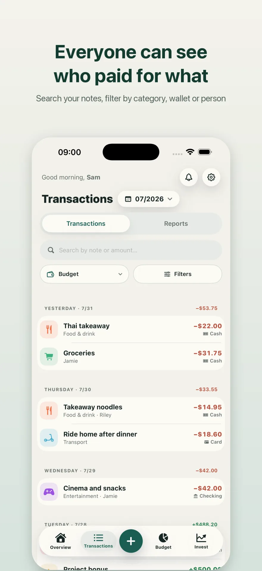Vén Wallet app screenshot