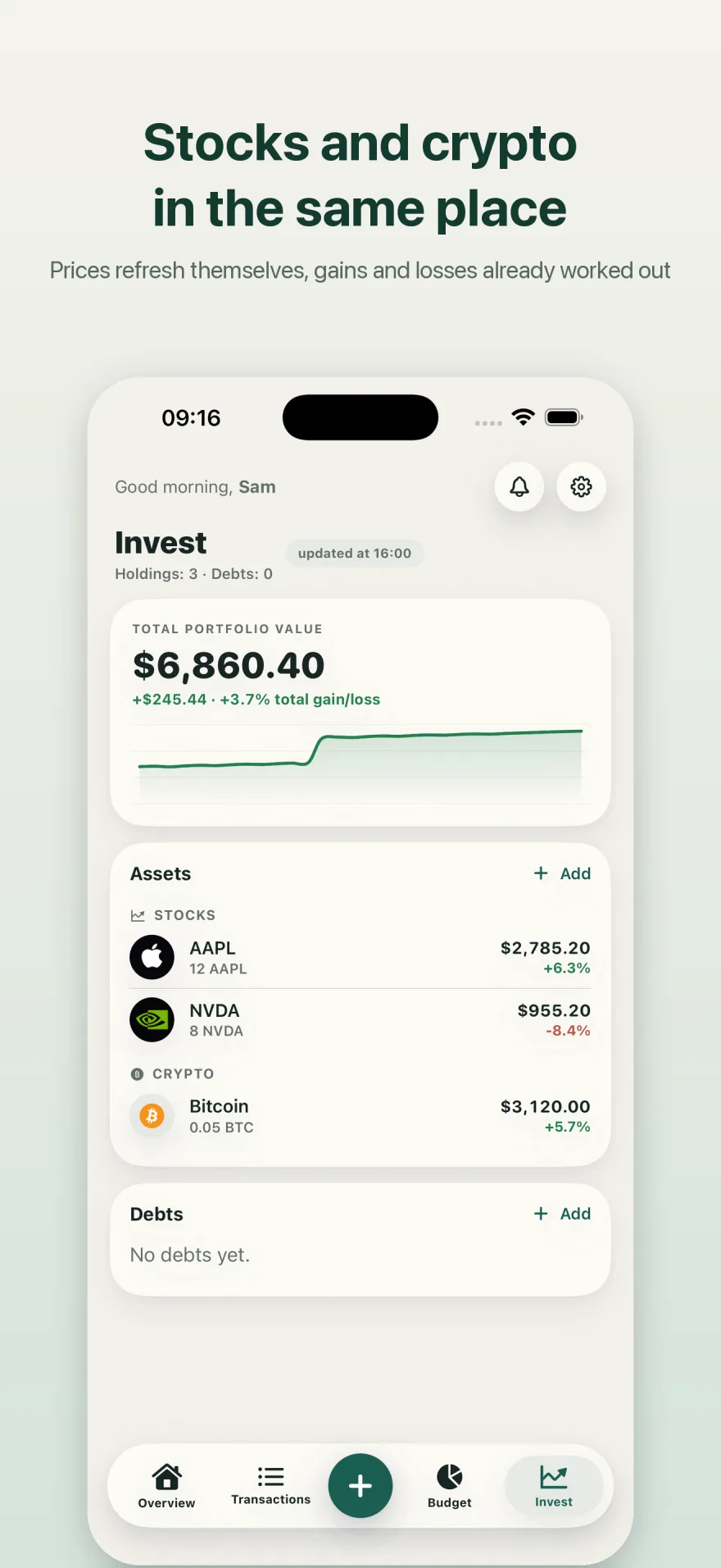 Vén Wallet app screenshot
