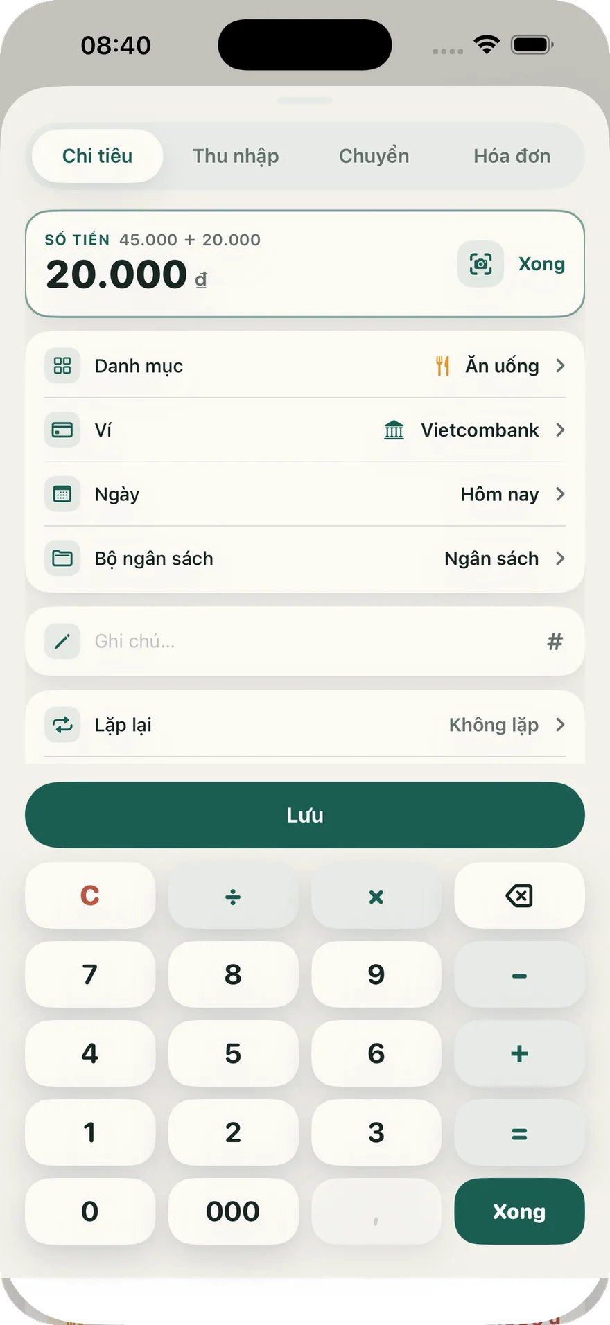 Ảnh chụp màn hình Vén Wallet