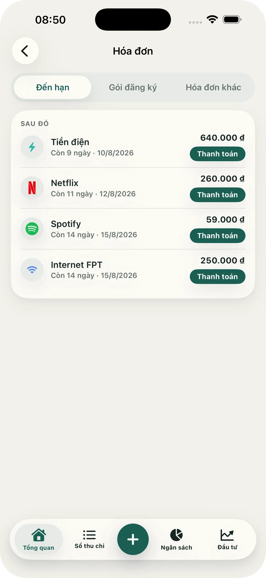 Ảnh chụp màn hình Vén Wallet