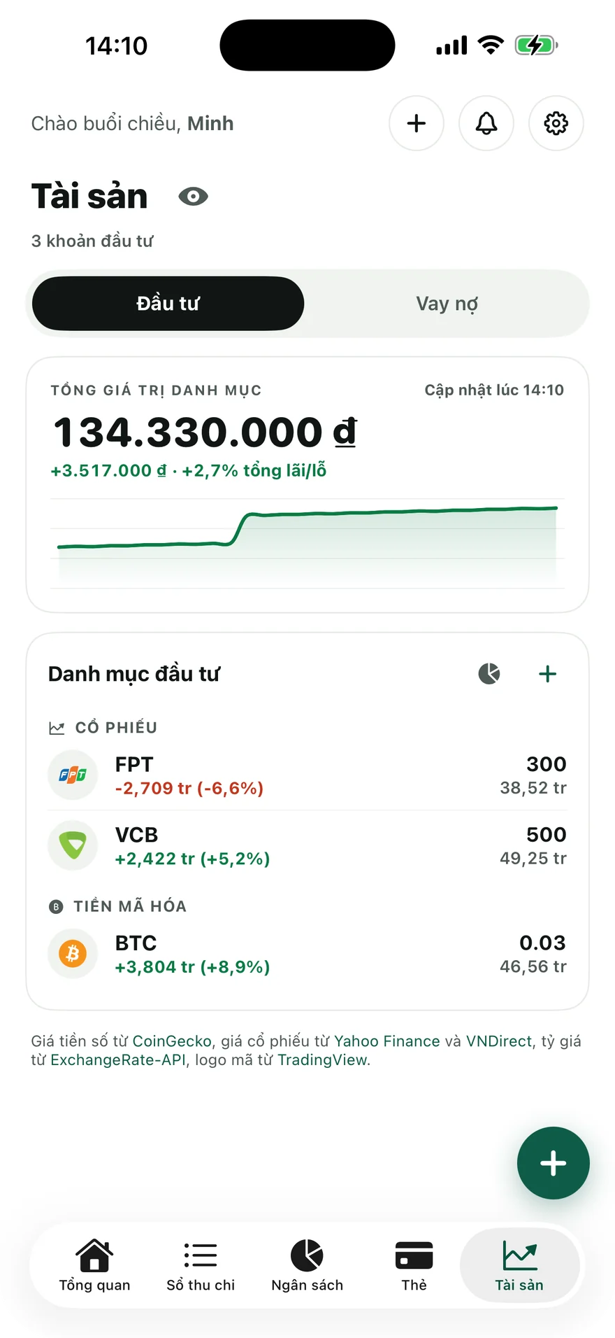 Ảnh chụp màn hình Vén Wallet