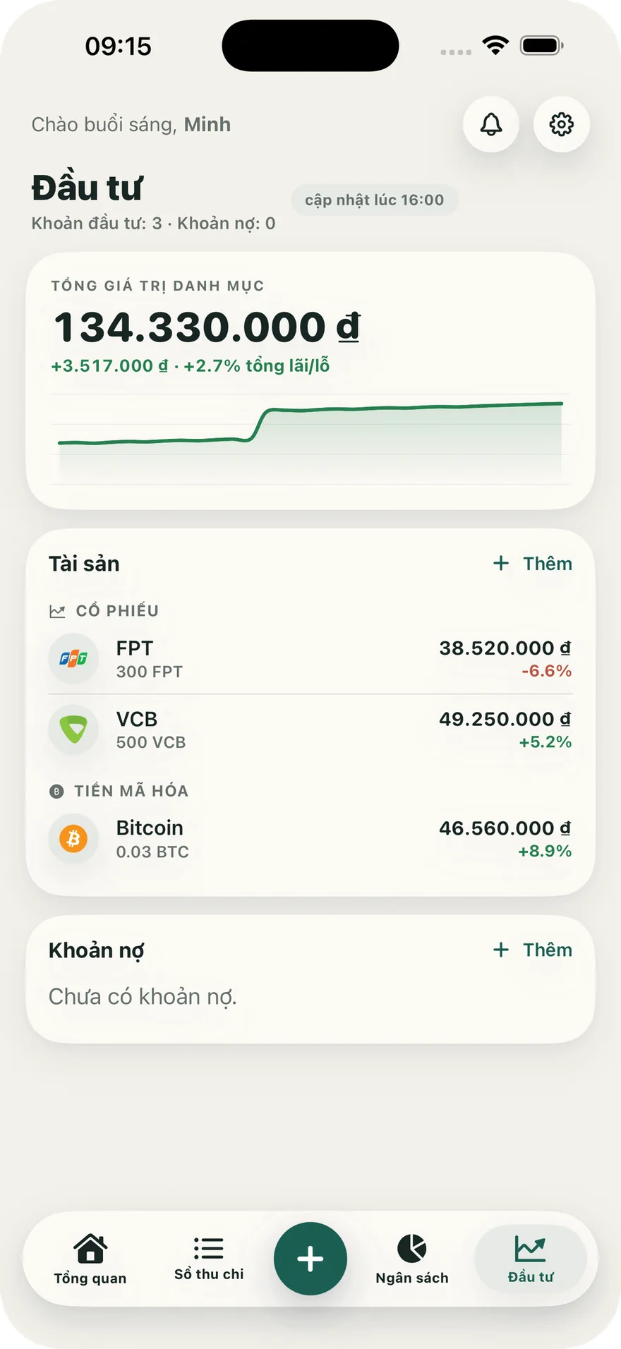 Ảnh chụp màn hình Vén Wallet